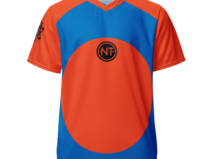Maillot Sport Premium Homme – Spécial Musculation, Orange & Bleu